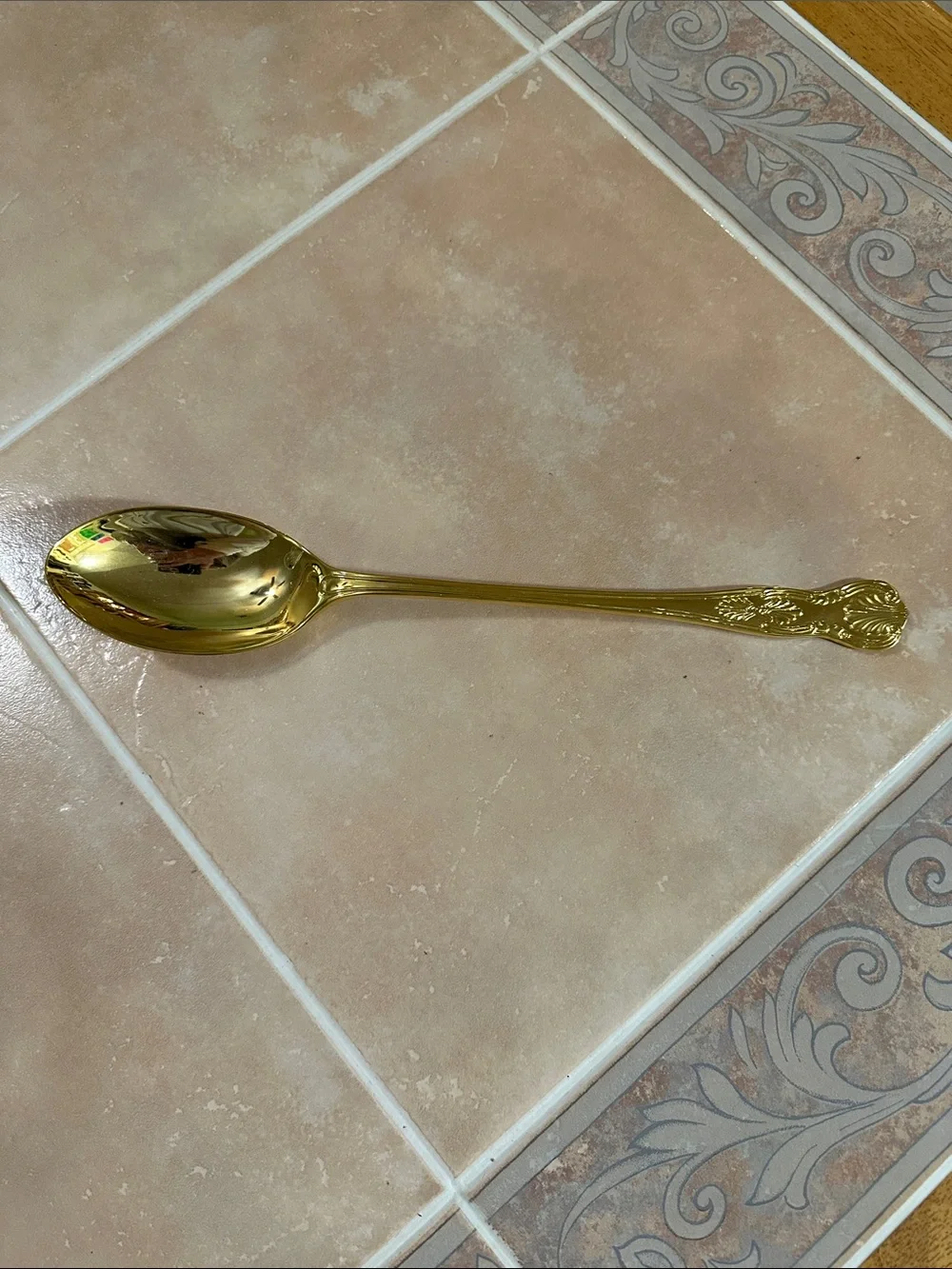 Gold Long Handle Serving Spoon - Elegant Home Dining